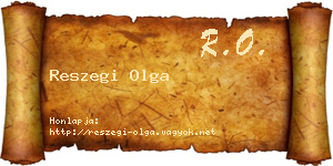 Reszegi Olga névjegykártya