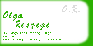 olga reszegi business card